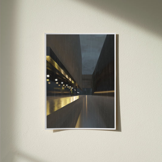 Art Print - The Way Home Without an Umbrella